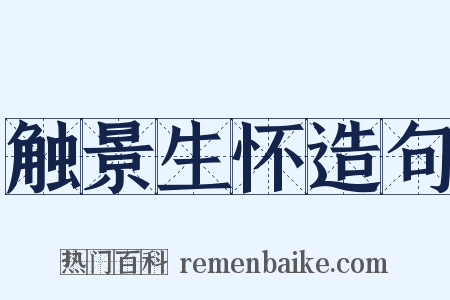 触景生怀造句是什么意思的图片